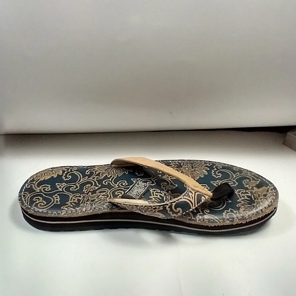 Teva Habit River Floral Leather Sandals Women's sz 7 (6160) - Picture 5 of 9